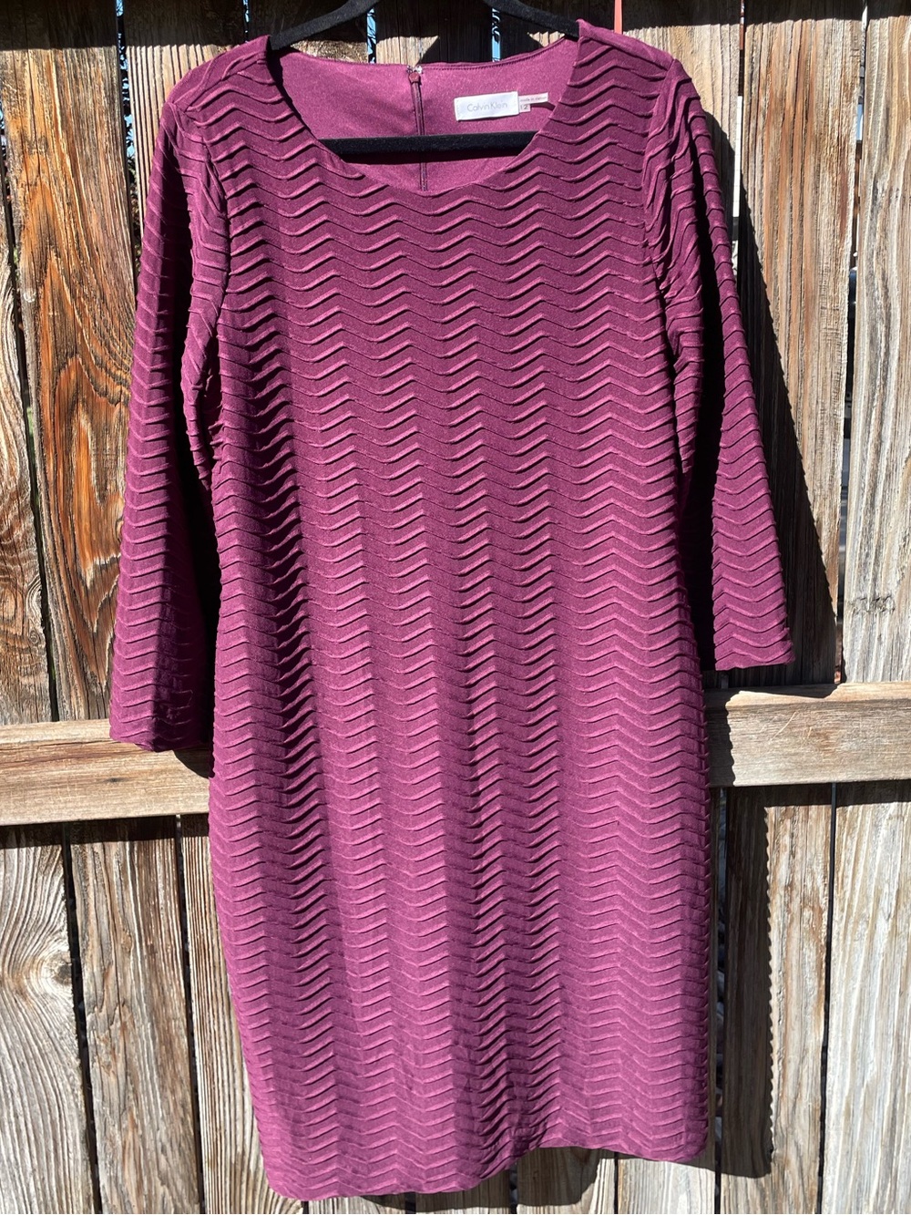 Calvin Klein Chevron Sheath Dress (Like New)